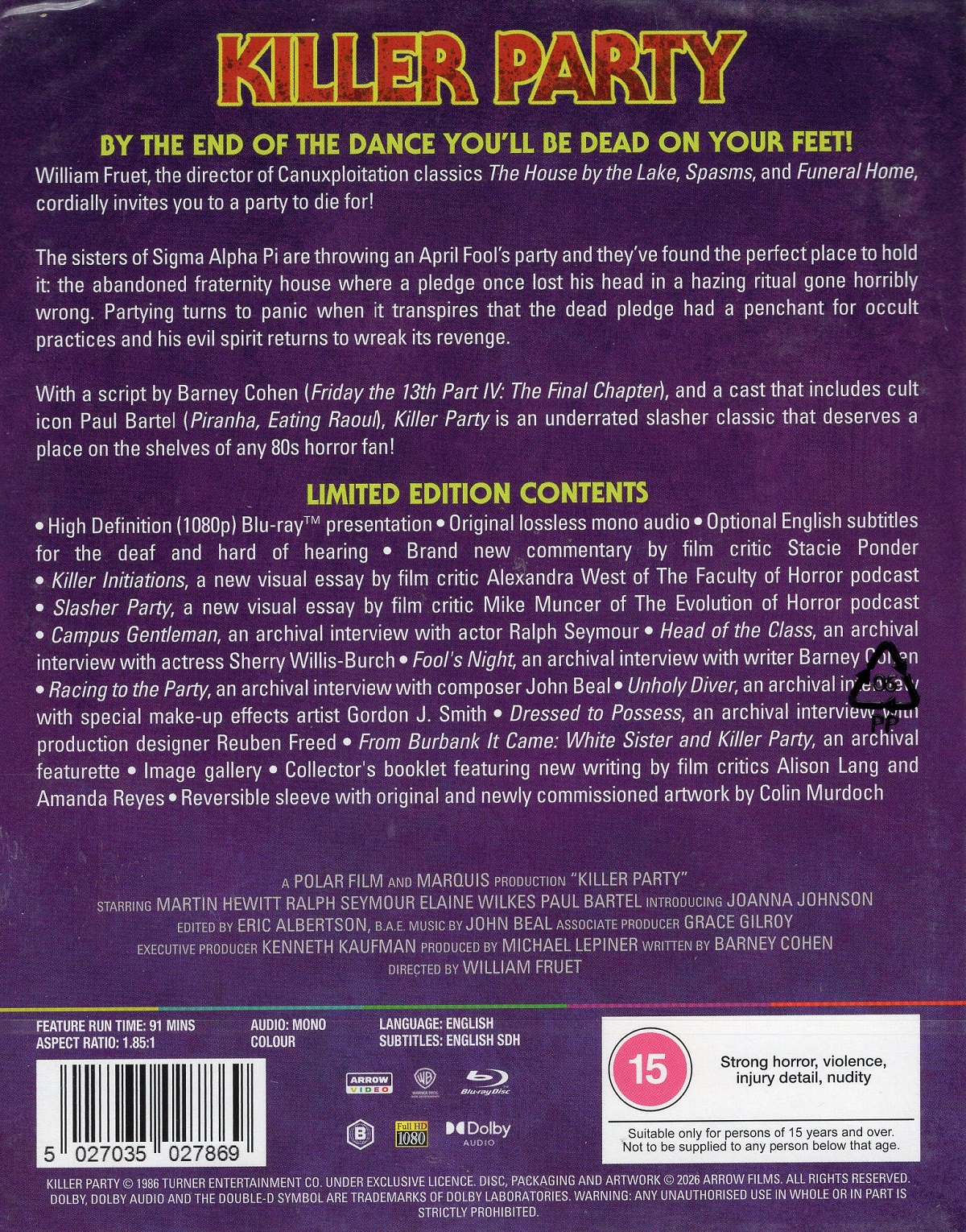 Killer Party (Limited Edition) (ej svensk text) (Blu-ray) - 2
