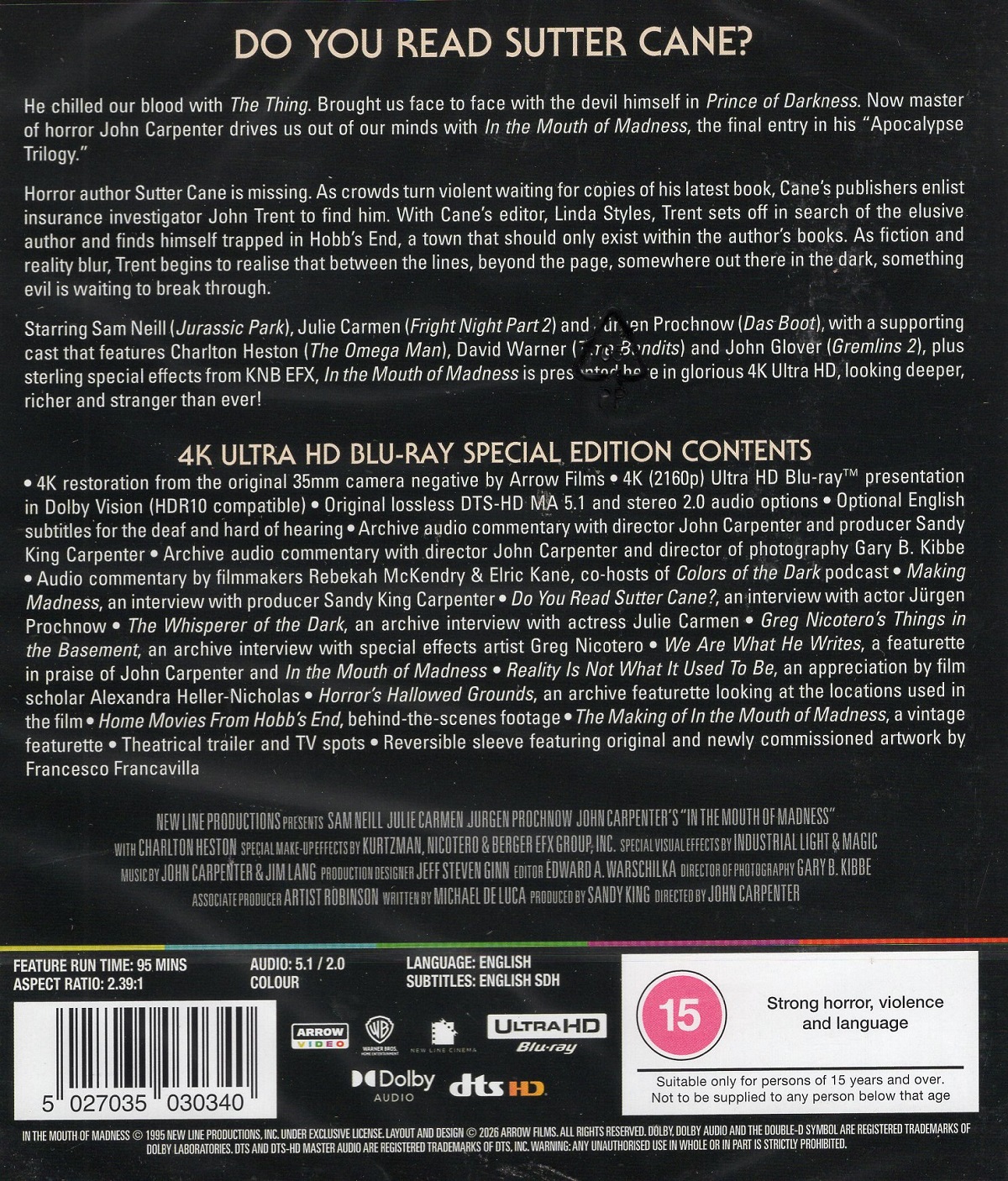 In the Mouth of Madness (ej svensk text) (4K Ultra HD) - 2