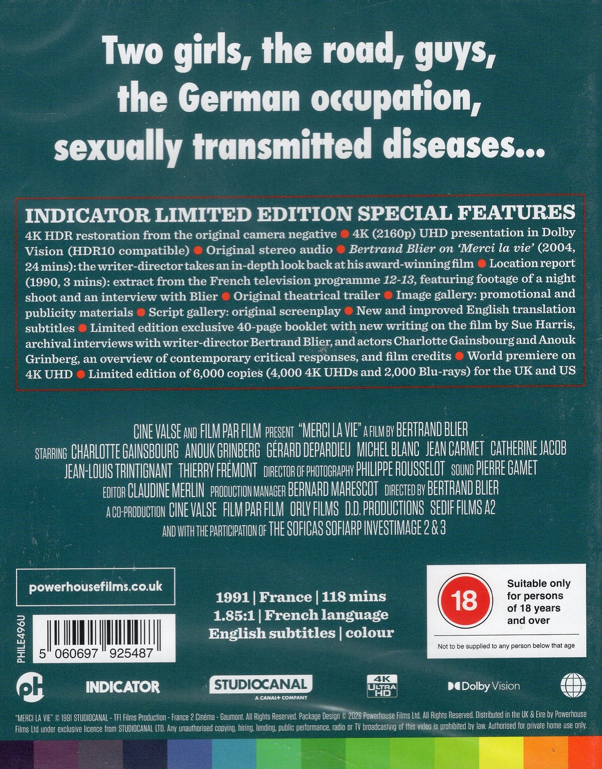 Merci La Vie (Limited Edition) (ej svensk text) (4K Ultra HD) - 2