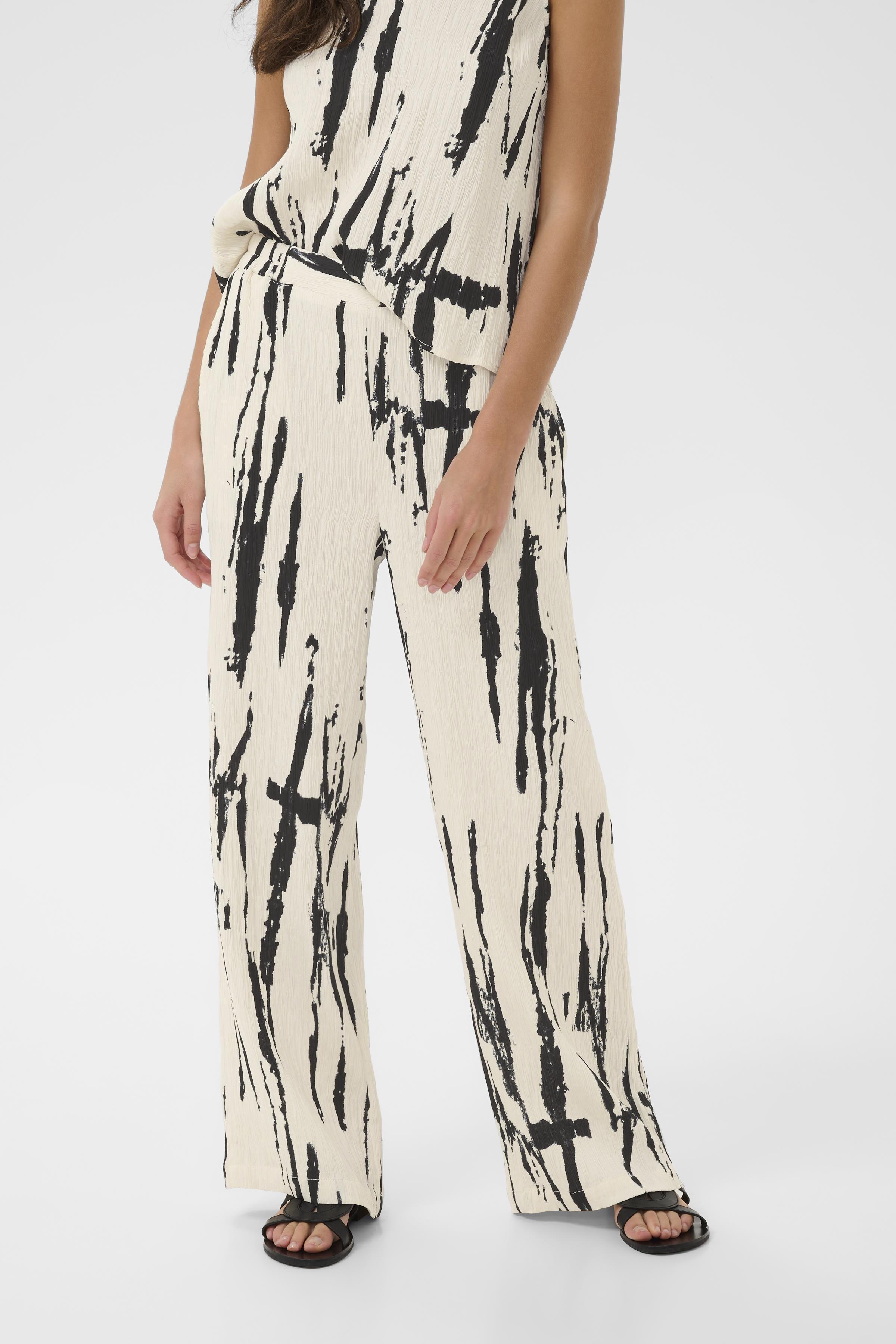 CUora Pants White/Black Mix - 6