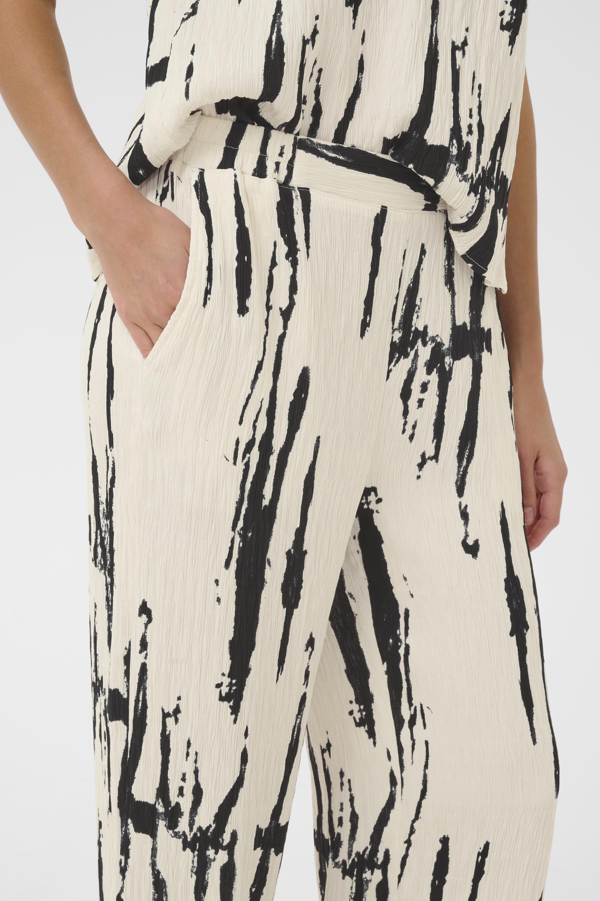 CUora Pants White/Black Mix - 3