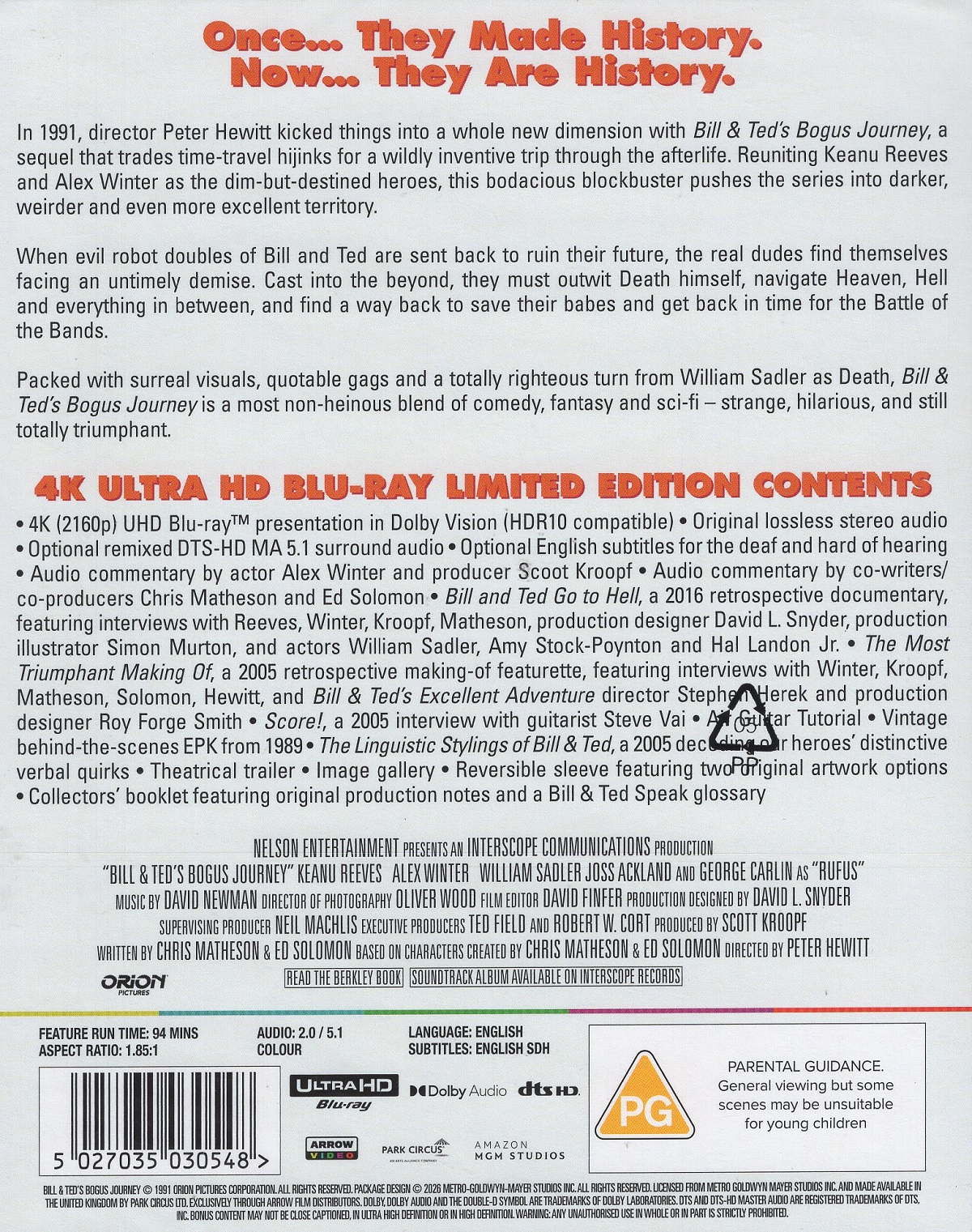 Bill & Ted's Bogus Journey (Limited Edition) (ej svensk text) (4K Ultra HD) - 2