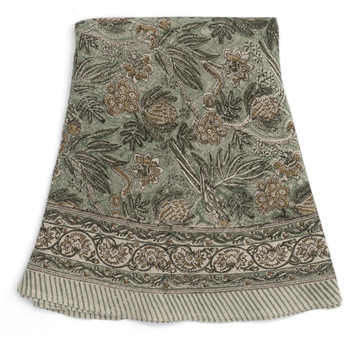 Chamois Rund Linneduk Parrot Sea Foam 