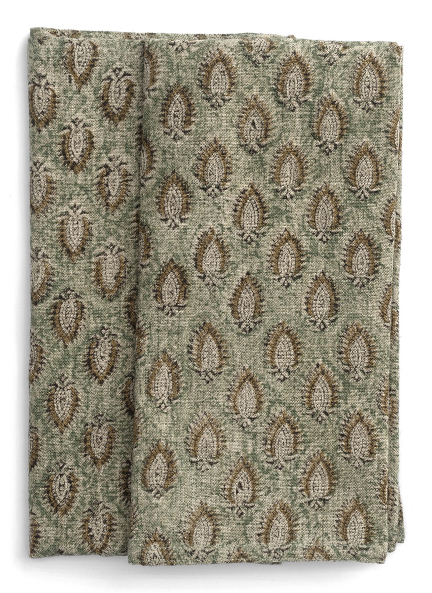 Chamois Linneservetter Cypress Parrot Sea Foam 50x50 - 2p