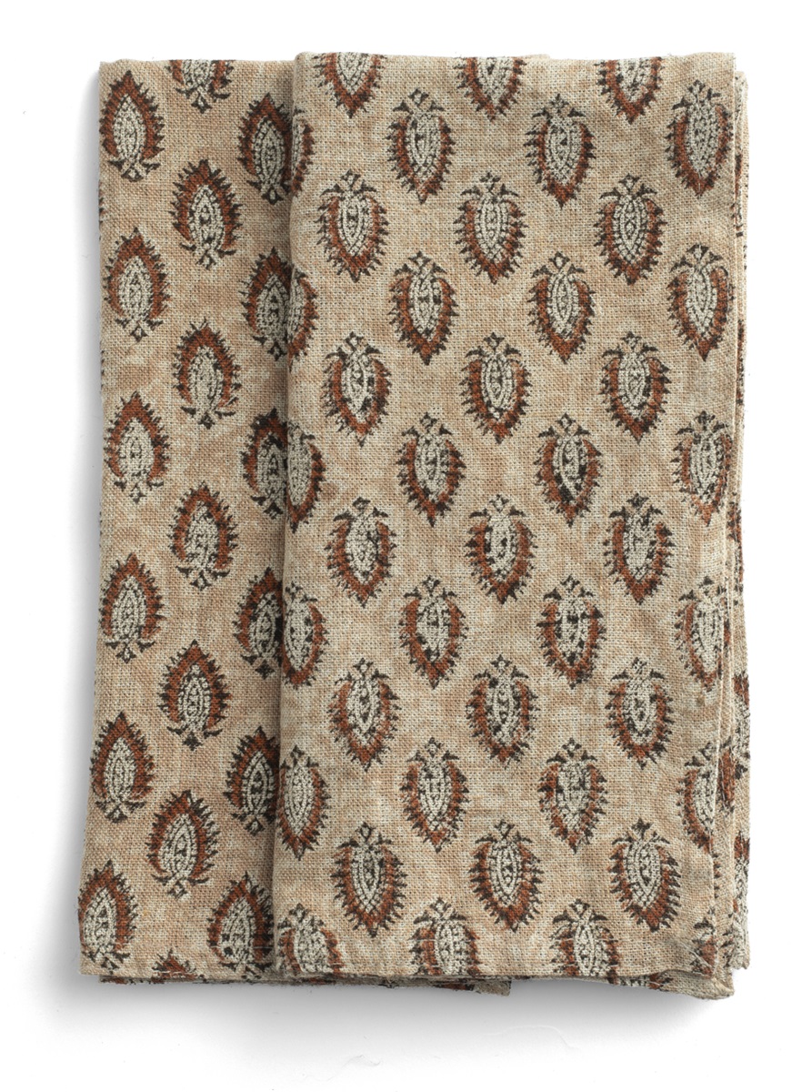 Chamois Linneservetter Cypress Parrot Dusty Peach 50x50cm - 2p