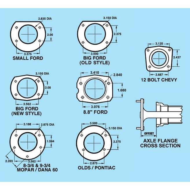 TBM Brakes Rear Drag Brake Kit F3 Calipers (GM 10/12 Bolt Housing Ends) 001-0222B3 - 2