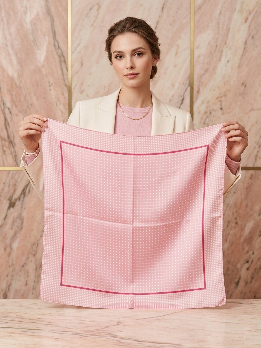 Scarf mini polkadot pink - 2