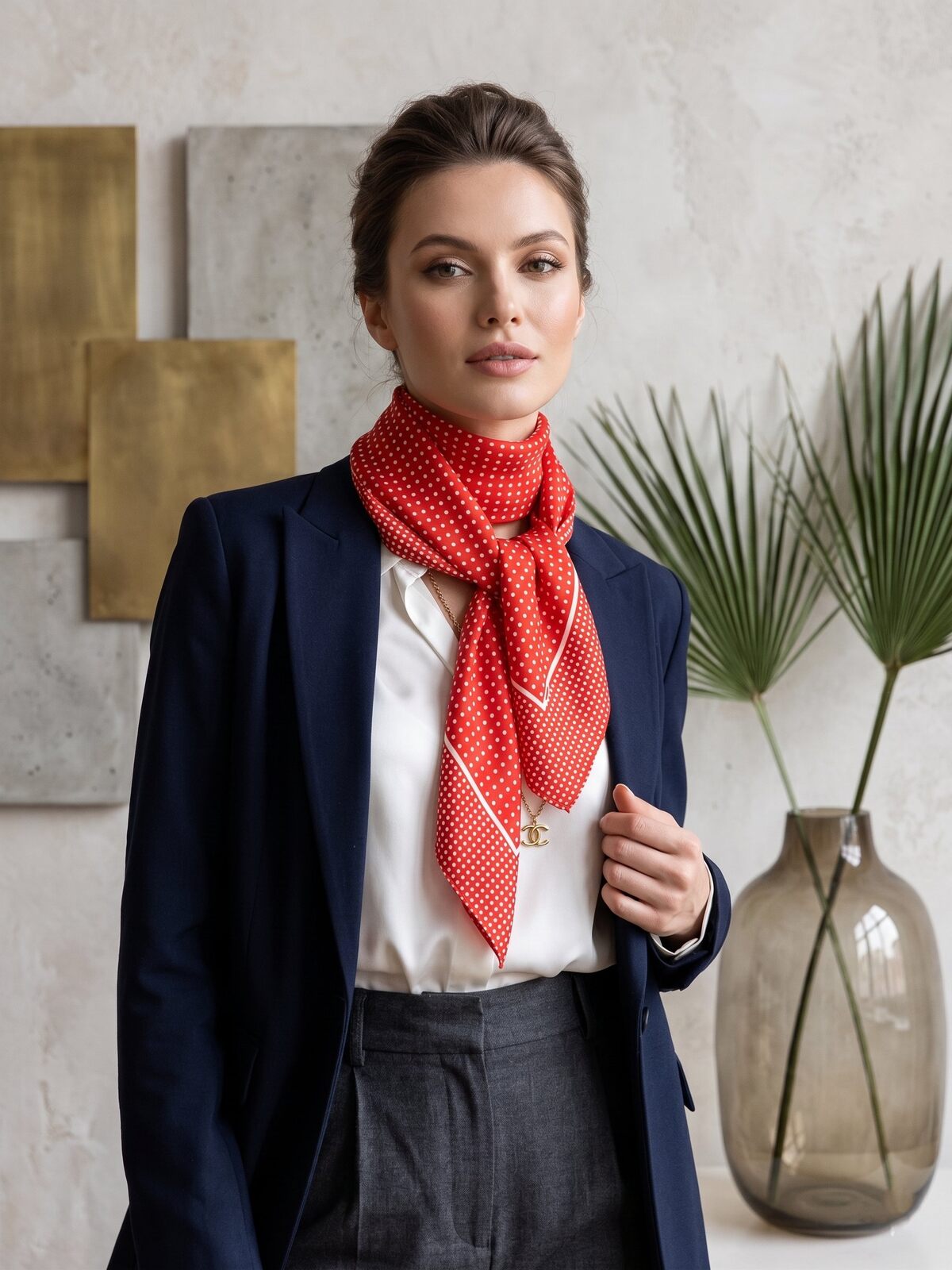 Scarf nini polkadot red
