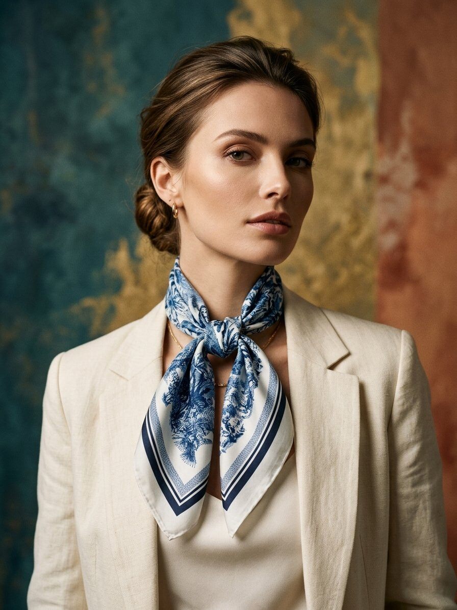 Scarf mini blue