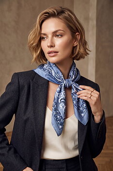 Scarf mini blue