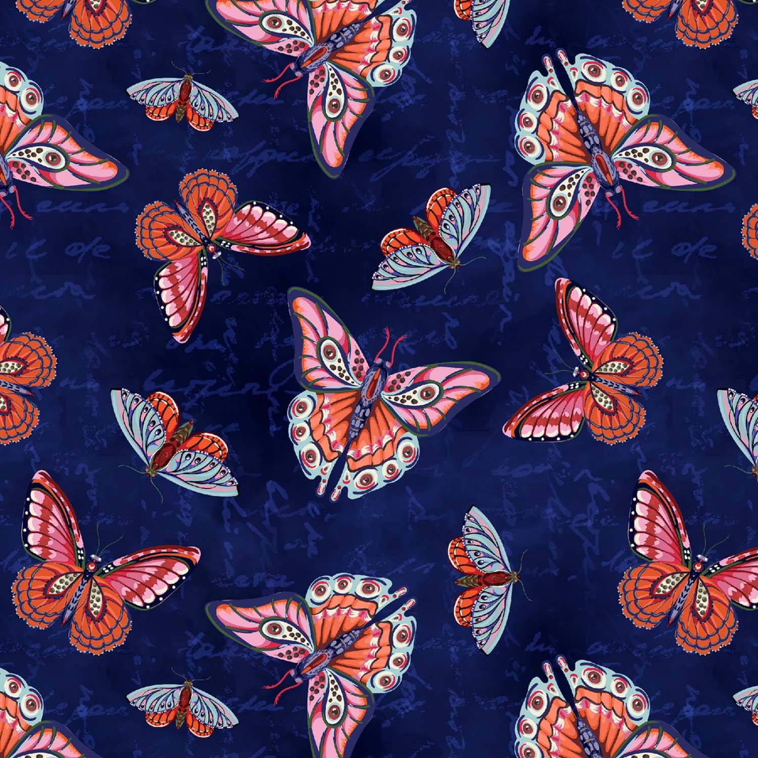 Tyg: Navy Butterflies - Cameo Appearance