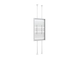 M Pro Series Enclosure 86" Dual Pole Floor to Ceiling Large White
