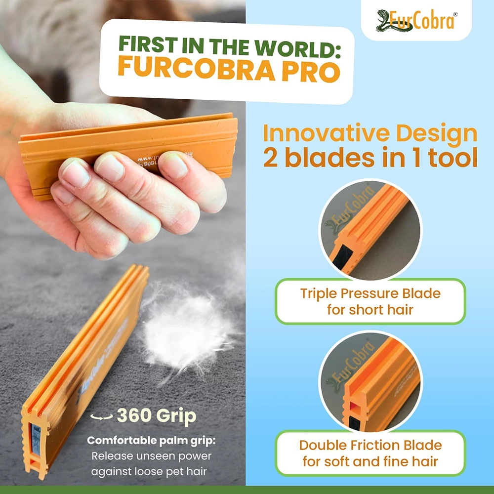 If you want to get rid of dog hair stuck on furniture or in the trunk of your car, try FurCobra pro