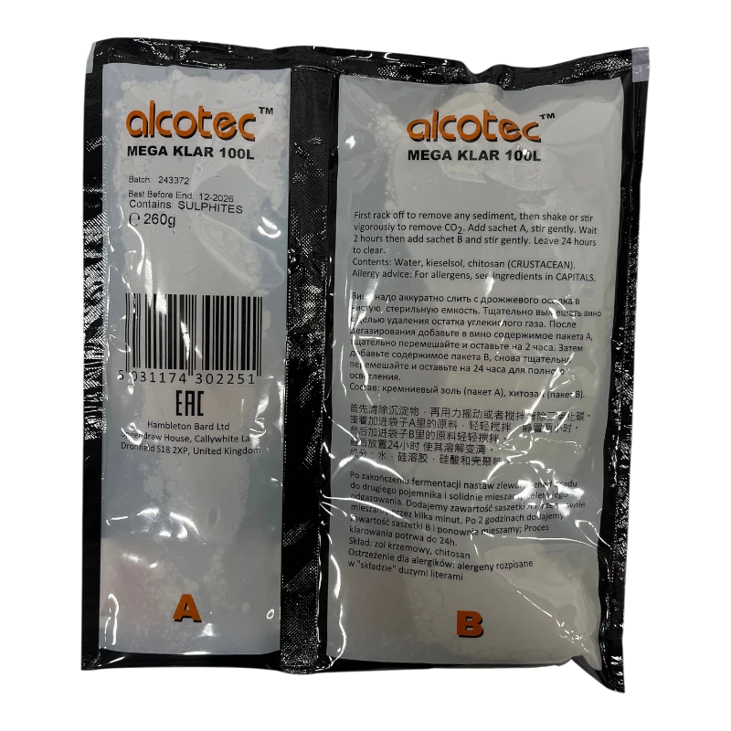 Alcotec Mega Klar 100L - Klärmittel für Wein und Maische - 2