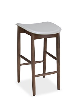 Barpall i valnötsfinish/beige