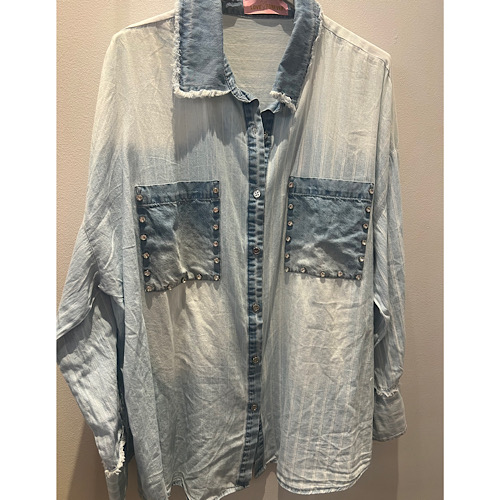 Jeansskjorta bling / Loveforever 