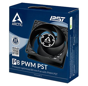 ARCTIC P8 PWM PST Fan 1-pack Sort 80 mm