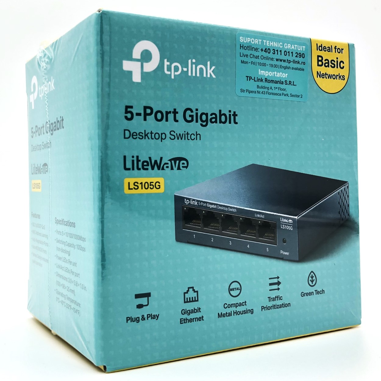 TP-Link LiteWave LS105G Switch 5-portars Gigabit - 2