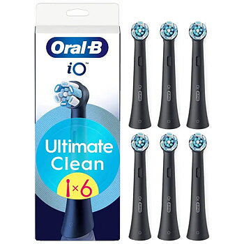 Oral-B iO Ultimate Clean tandborsthuvuden svarta, 6 st