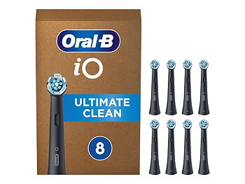 Oral-B iO Ultimate Clean Børstehoveder Sort, 8 stk.