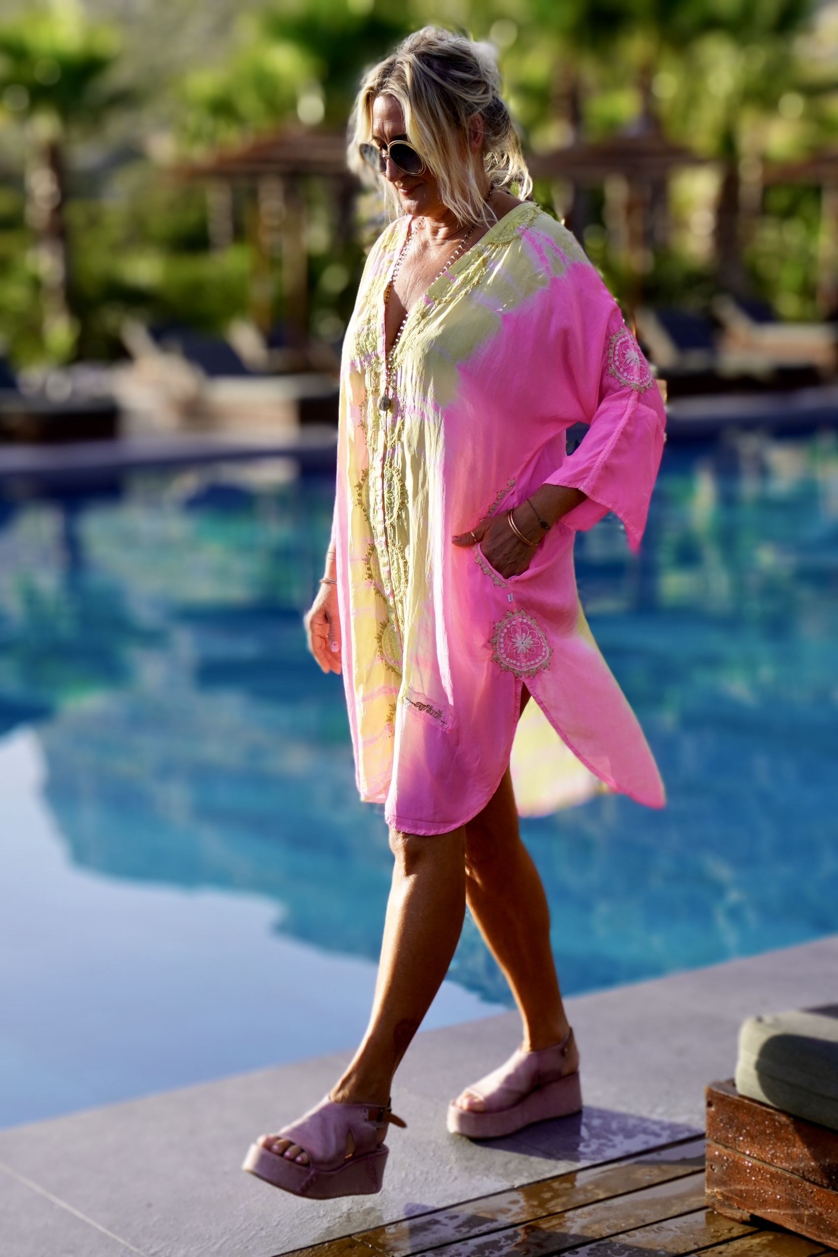 SERAFIA SILK DRESS STAR PINK SERA - 3