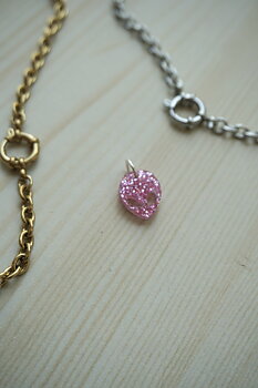 Mini pendant pink glitter alien