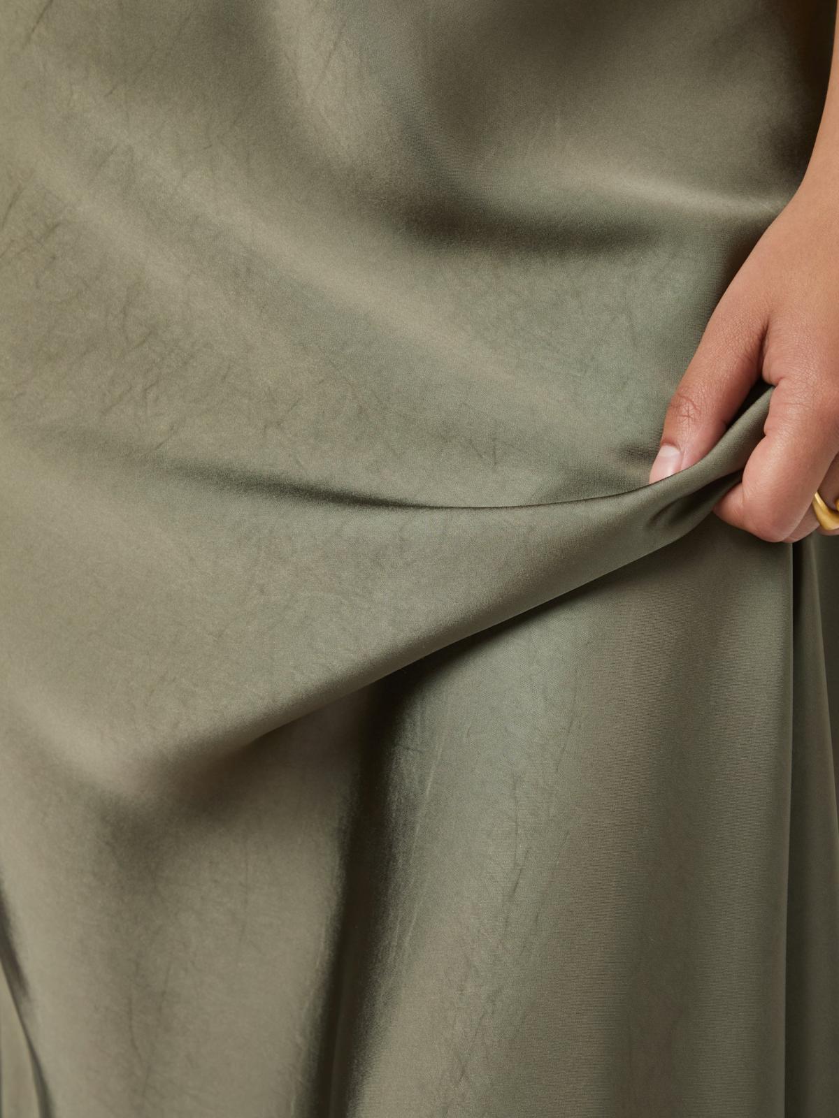 Neo Noir Vicky  Heavy Sateen  Skirt,  Cold Army - 6