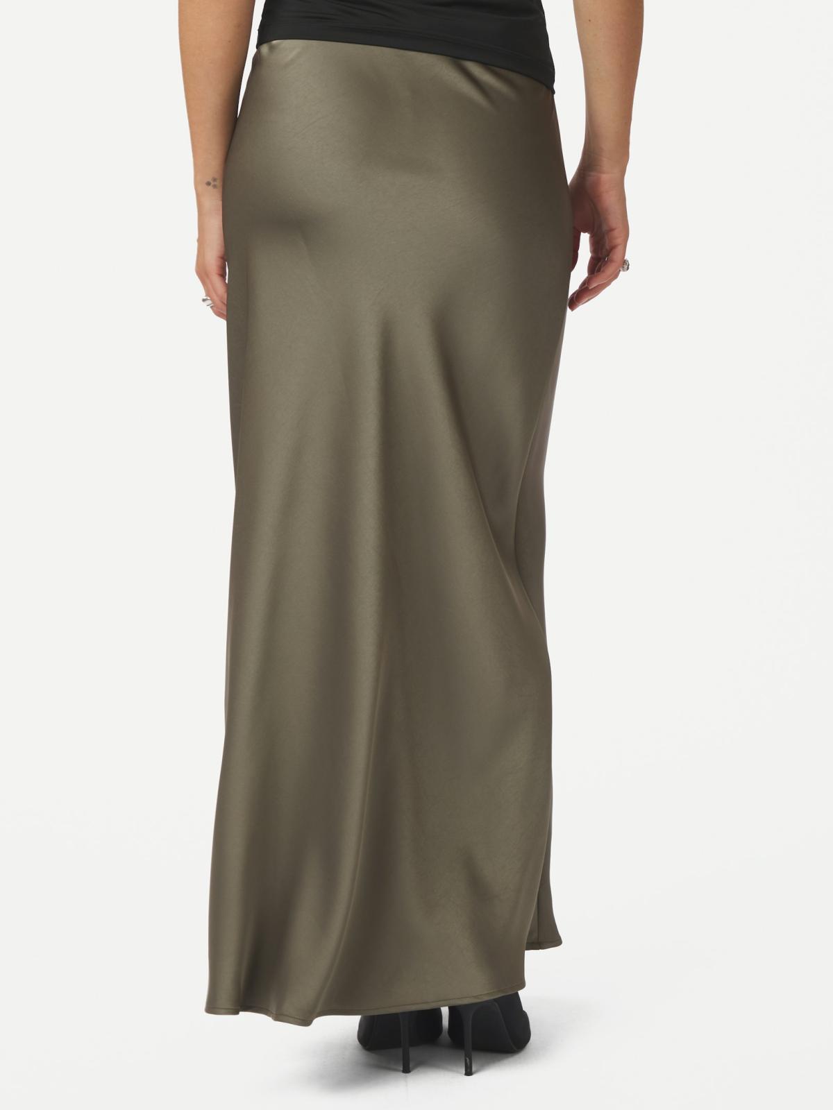 Neo Noir Vicky  Heavy Sateen  Skirt,  Cold Army - 4