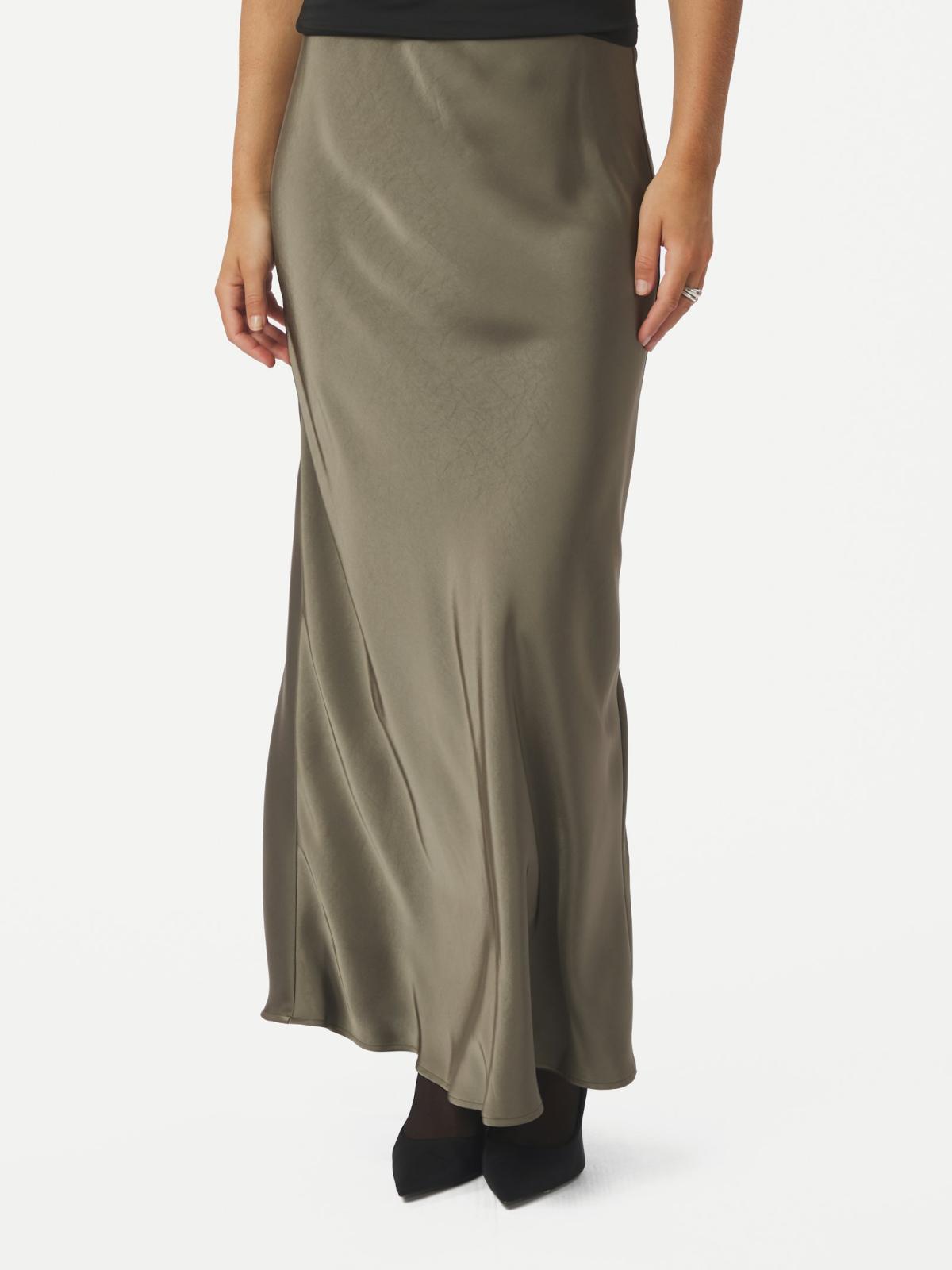 Neo Noir Vicky  Heavy Sateen  Skirt,  Cold Army - 3