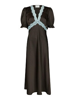 Neo Noir Vipe Lace Maxi Dress, Dark Brown