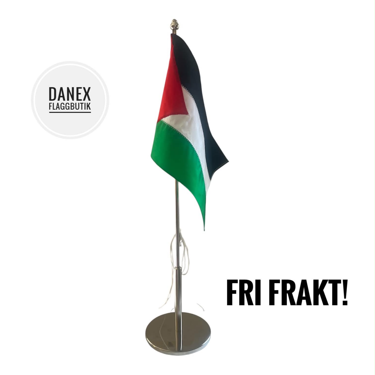 Palestina Bordsflagga ink stång ( 40 cm )
