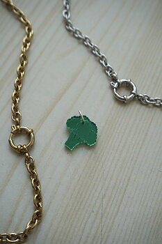 Mini pendant mirror green broccoli