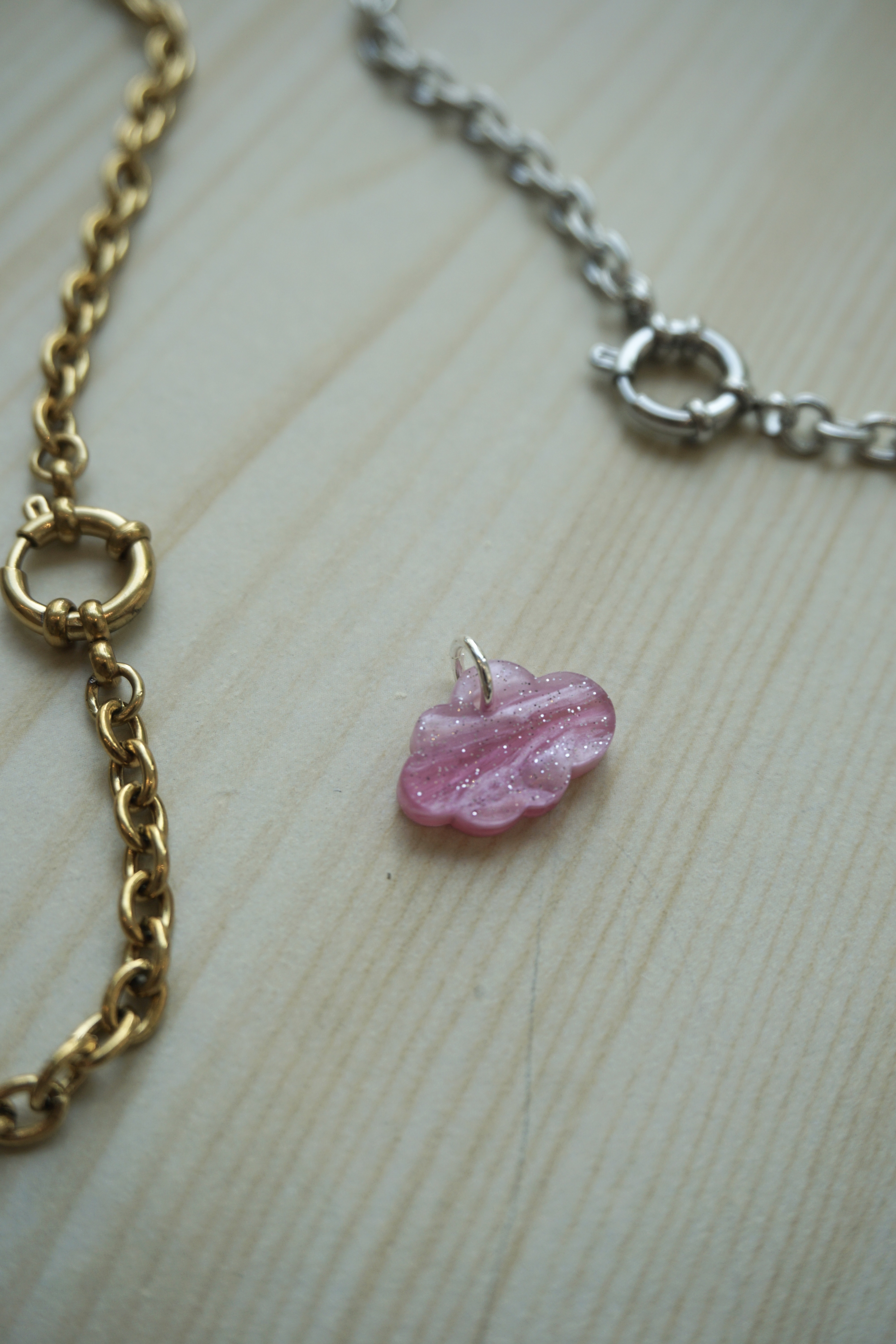 Mini pendantpink/white cloud