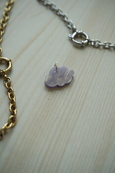 Mini pendant purple/white/golden cloud