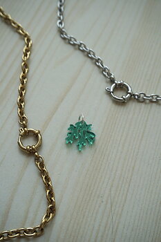 Mini pendant mirror green seaweed