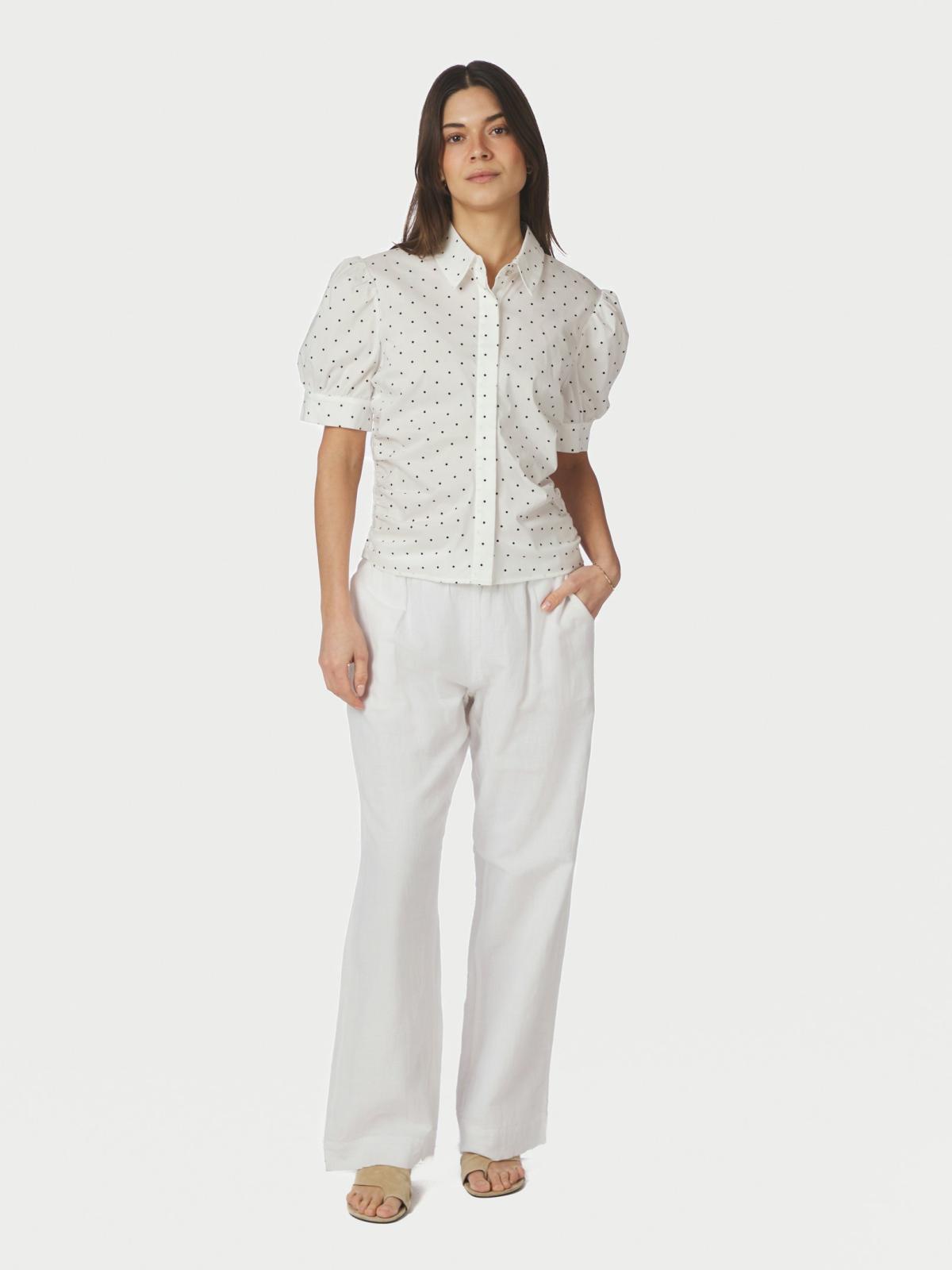 Neo Noir Frannie Dot Shirt, Off White - 7