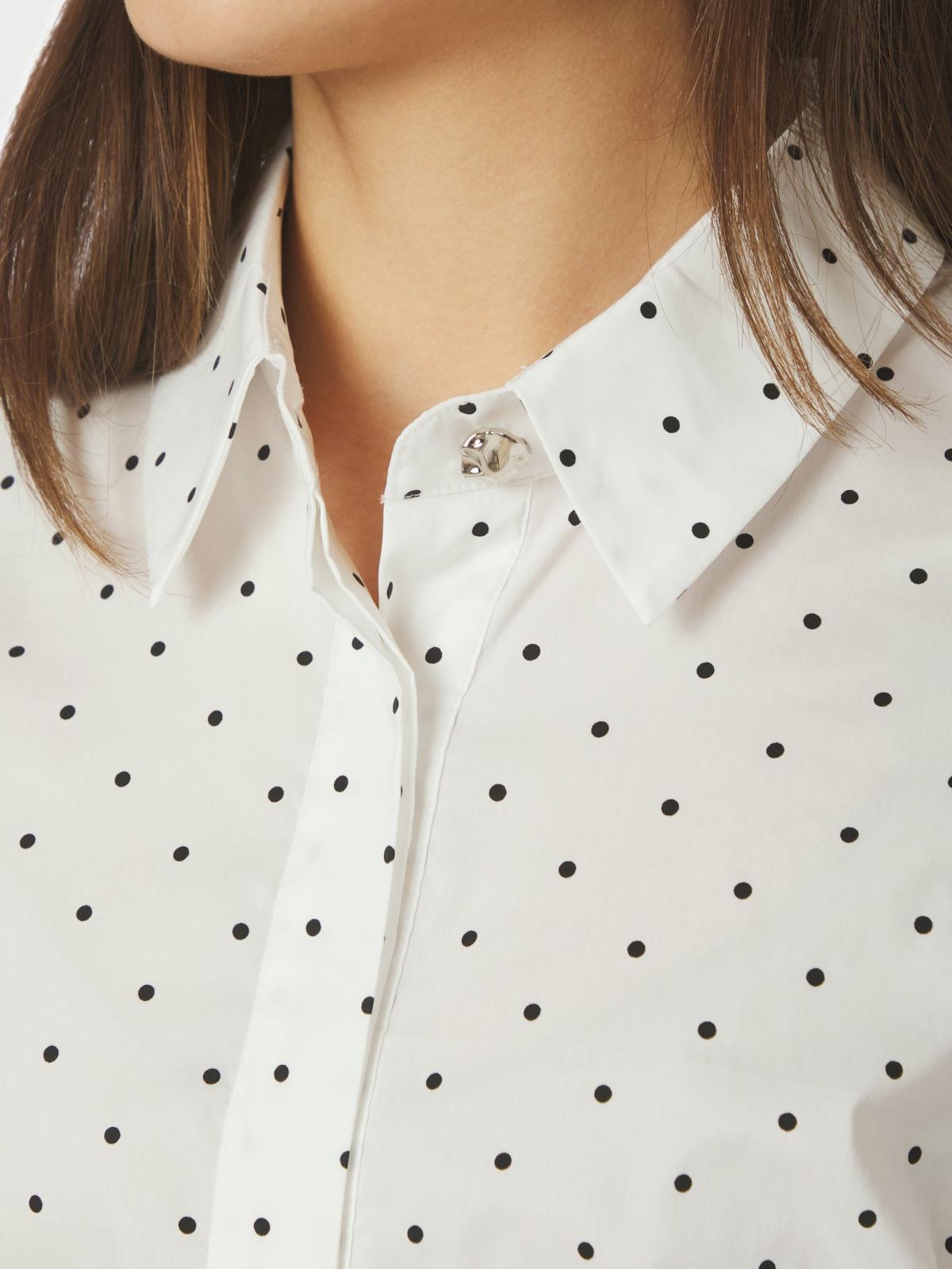 Neo Noir Frannie Dot Shirt, Off White - 8