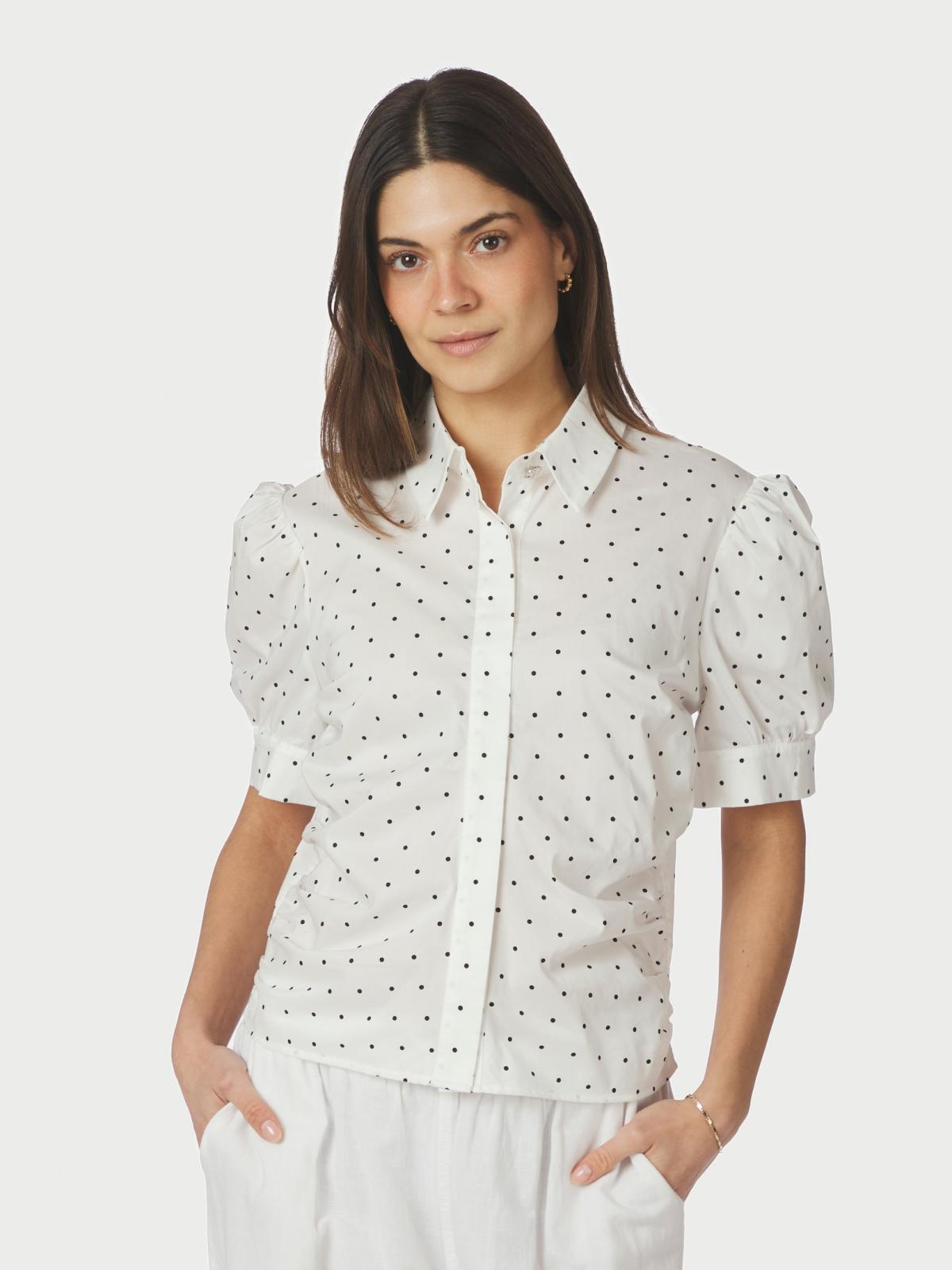 Neo Noir Frannie Dot Shirt, Off White - 5