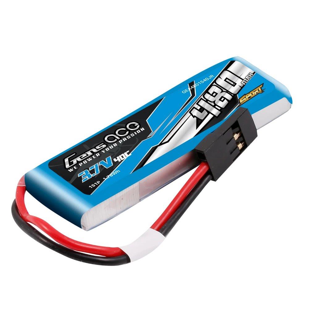 GensAce 480mAh 1S 3.7V 40C Lipo Battery (F3K) - 5