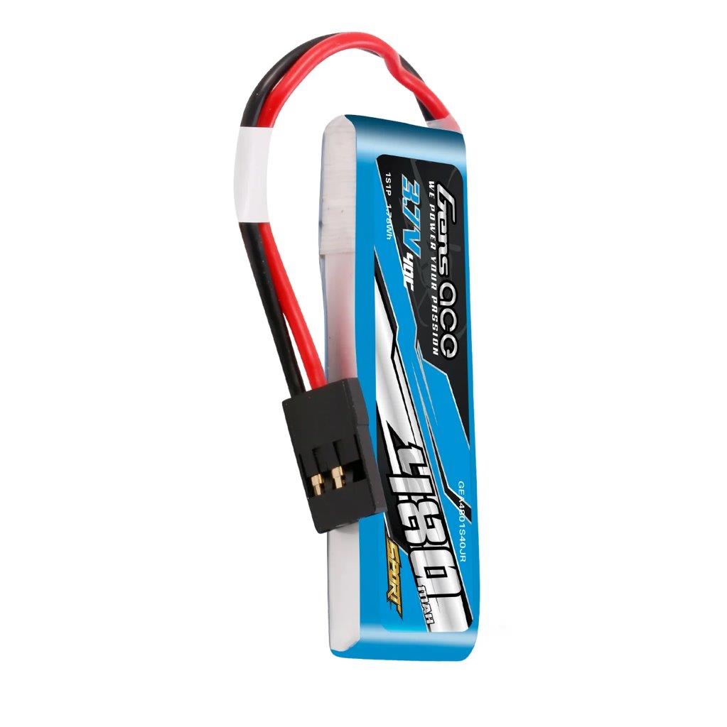 GensAce 480mAh 1S 3.7V 40C Lipo Battery (F3K) - 3