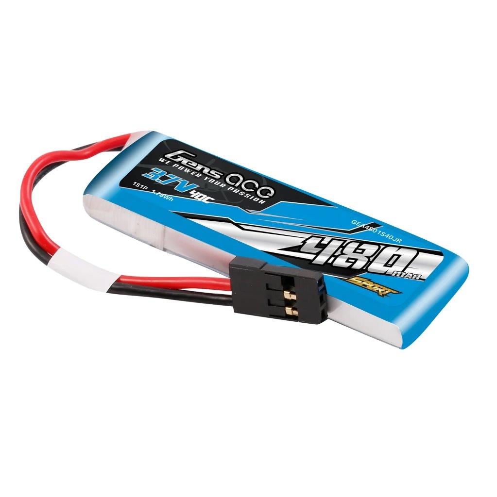 GensAce 480mAh 1S 3.7V 40C Lipo Battery (F3K) - 4