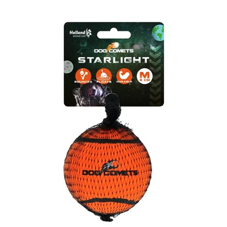 Hundleksak Dog Comets Starlight Tennisboll Ø 6cm Medium Orange