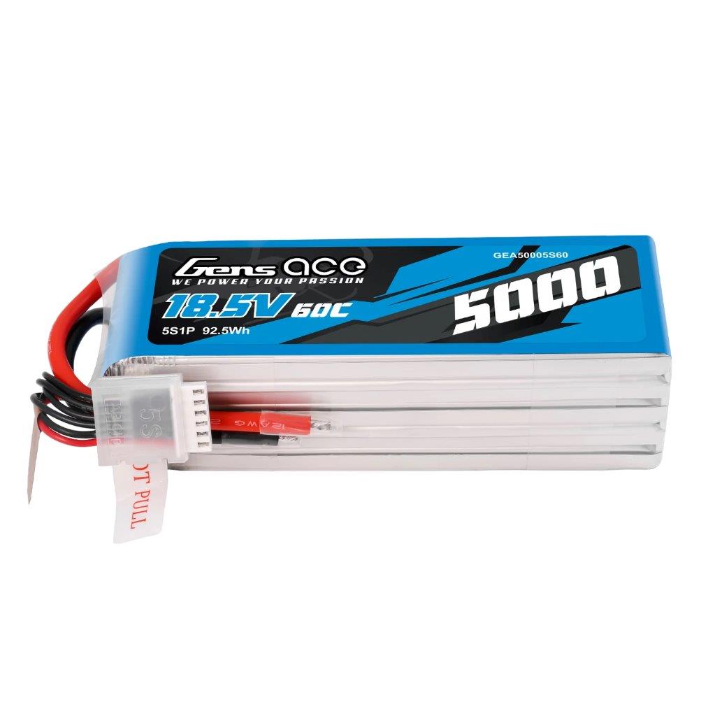 GensAce 5000mAh 18.5V 60C 5S1P Lipo Battery Pack (F3A)