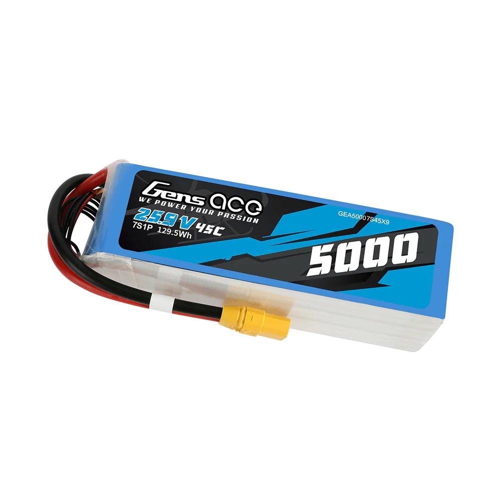 GensAce 5000mAh 25.9V 45C 7S1P Lipo Battery Pack with XT90 - 3