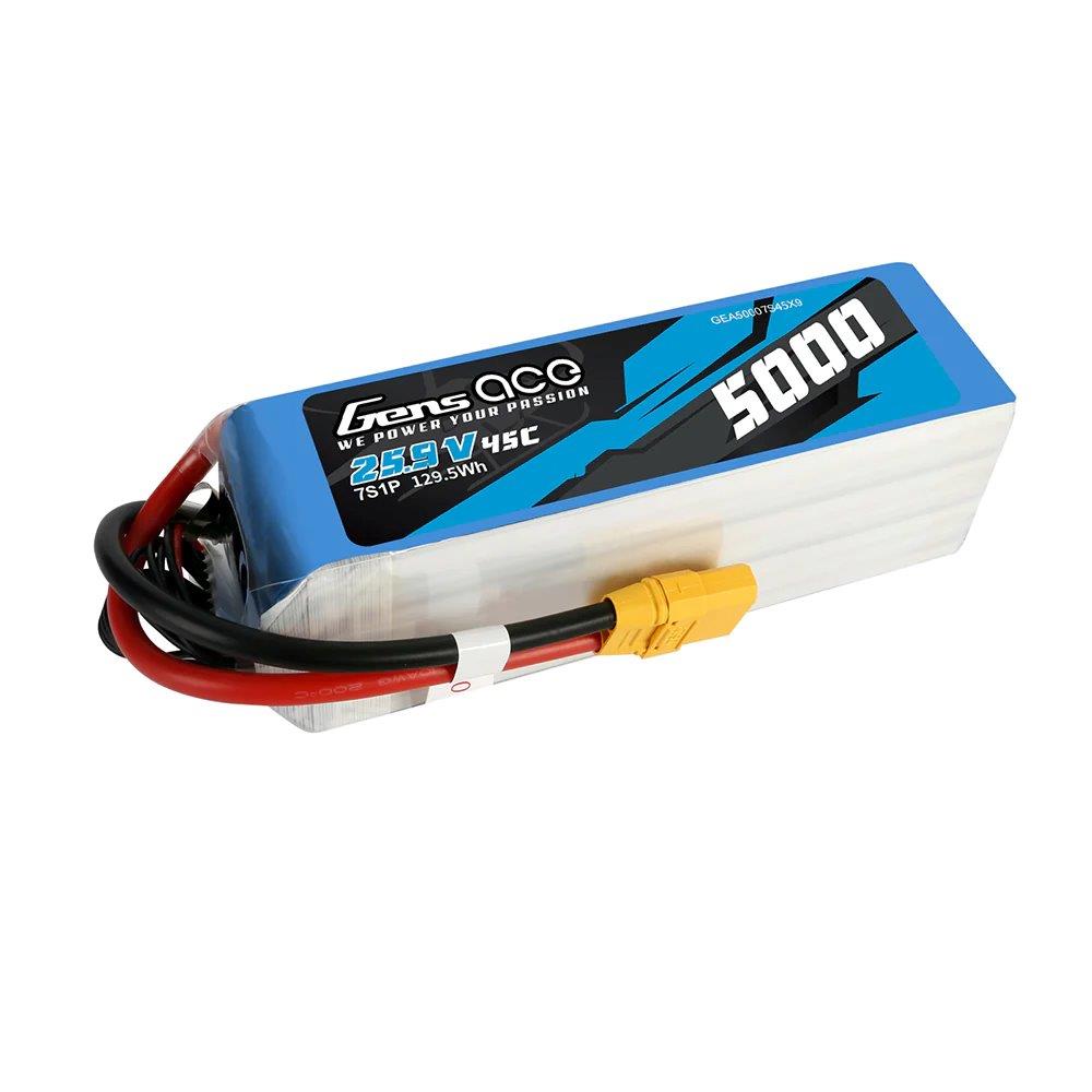 GensAce 5000mAh 25.9V 45C 7S1P Lipo Battery Pack with XT90 - 4