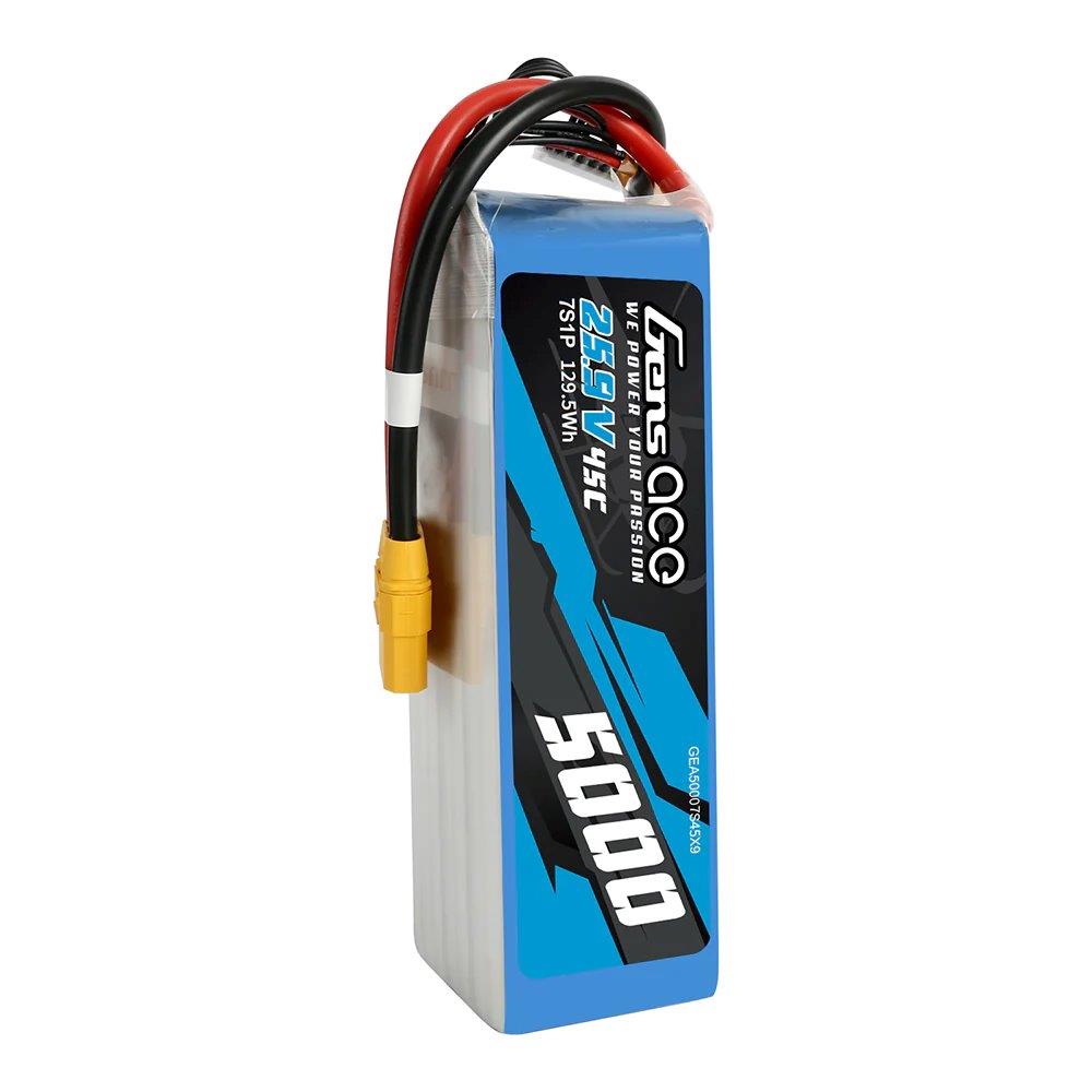 GensAce 5000mAh 25.9V 45C 7S1P Lipo Battery Pack with XT90 - 2