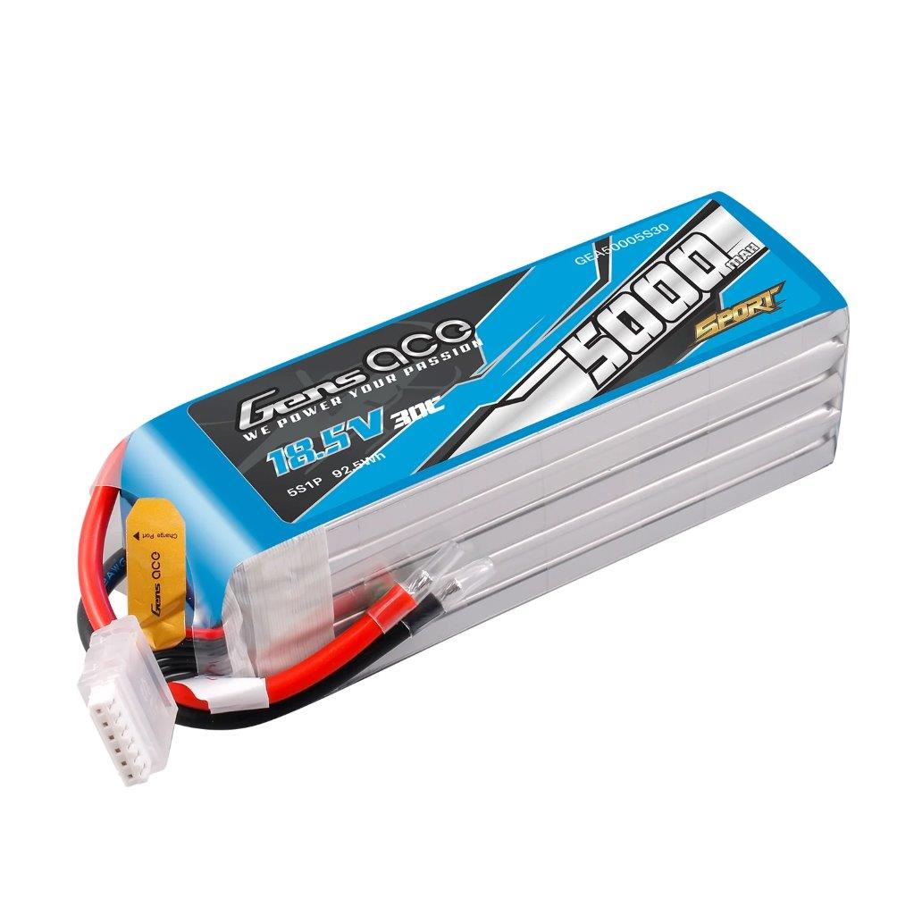 GensAce 5000mAh 5S 18.5V 30C Lipo Battery (F3A) - 2