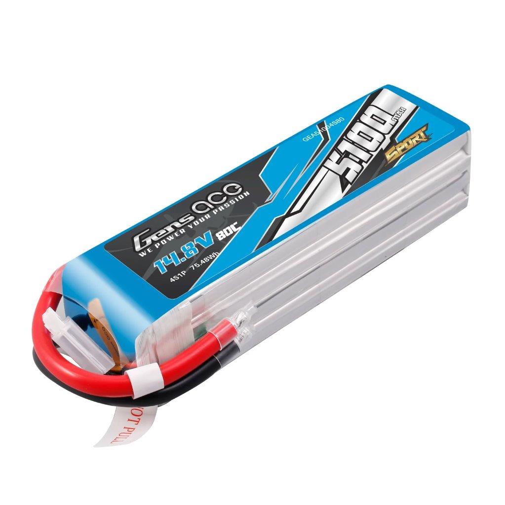 GensAce 5100mAh 4S 14.8V 80C Lipo Battery Pack (F5B) - 2