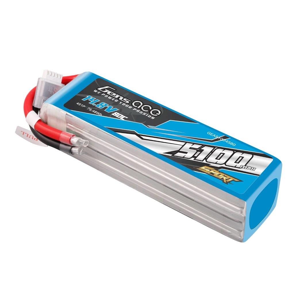 GensAce 5100mAh 4S 14.8V 80C Lipo Battery Pack (F5B) - 3