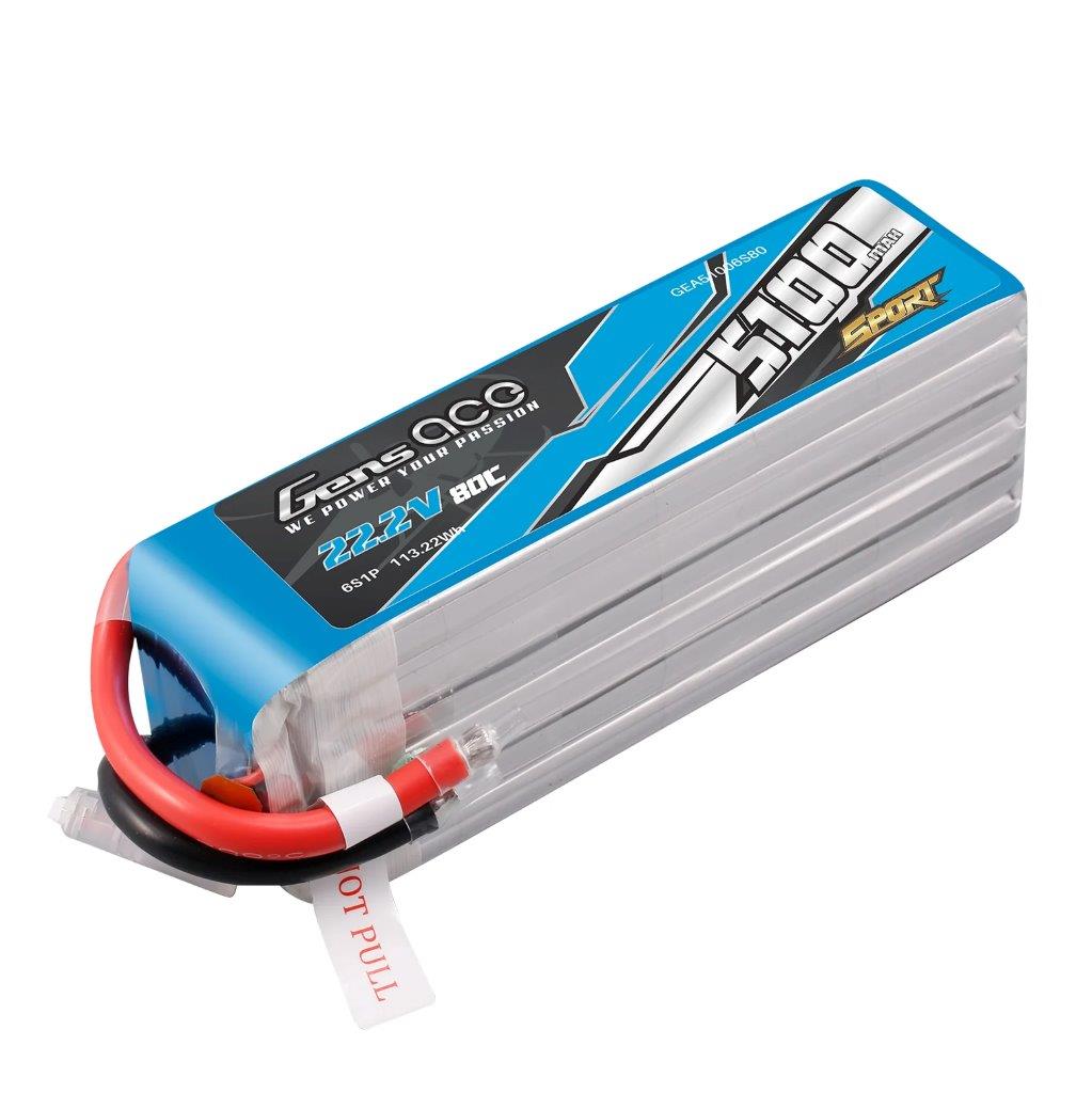 GensAce 5100mAh 6S 80C LiPo battery (F5B) - 2